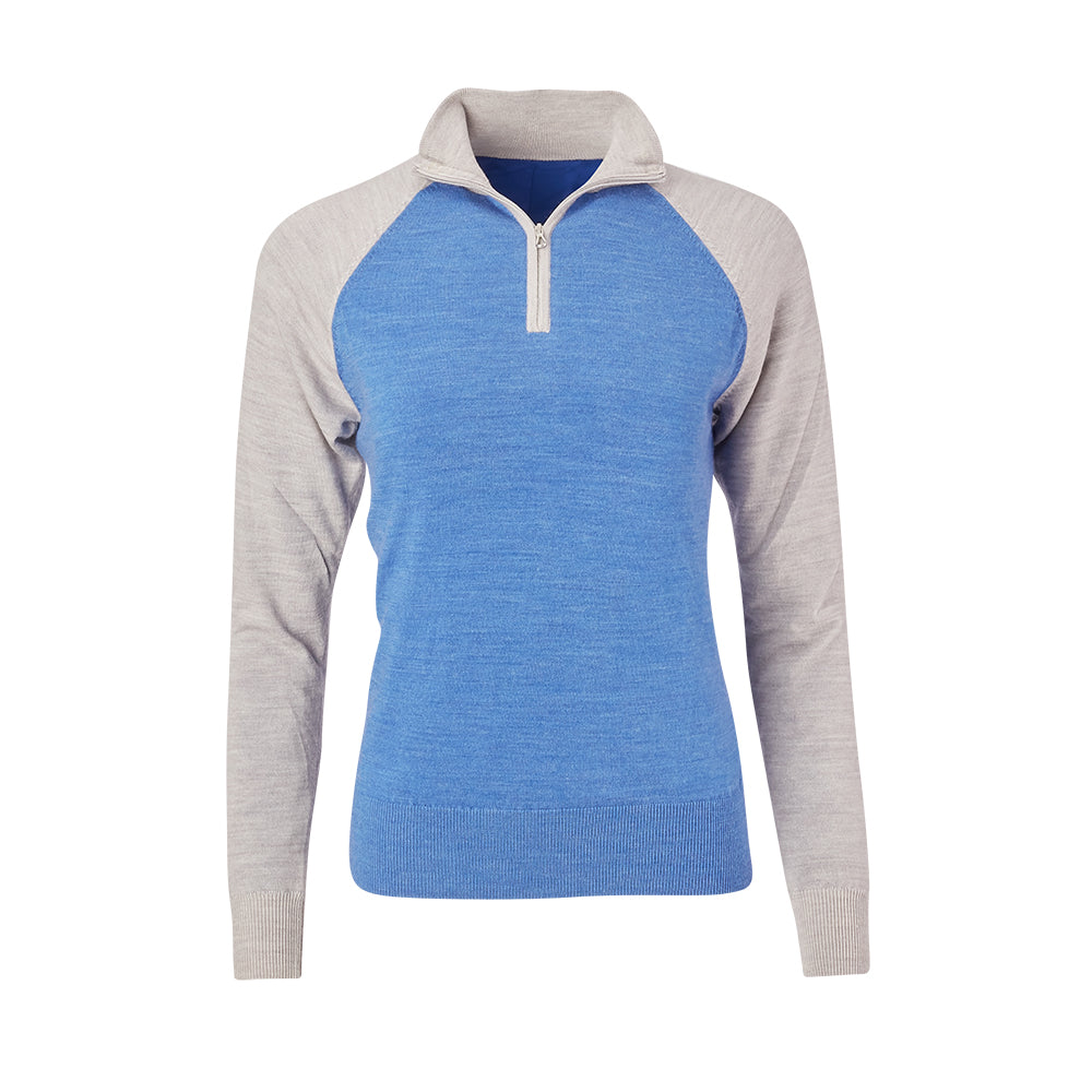 Merino Wool Lightweight Half Zip Pullover for Women